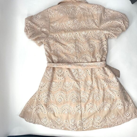 NWT Sam Edelman Embroidered Eyelet Lace Mini Dress Puff Sleeve Size 16 READ! - Picture 7 of 13
